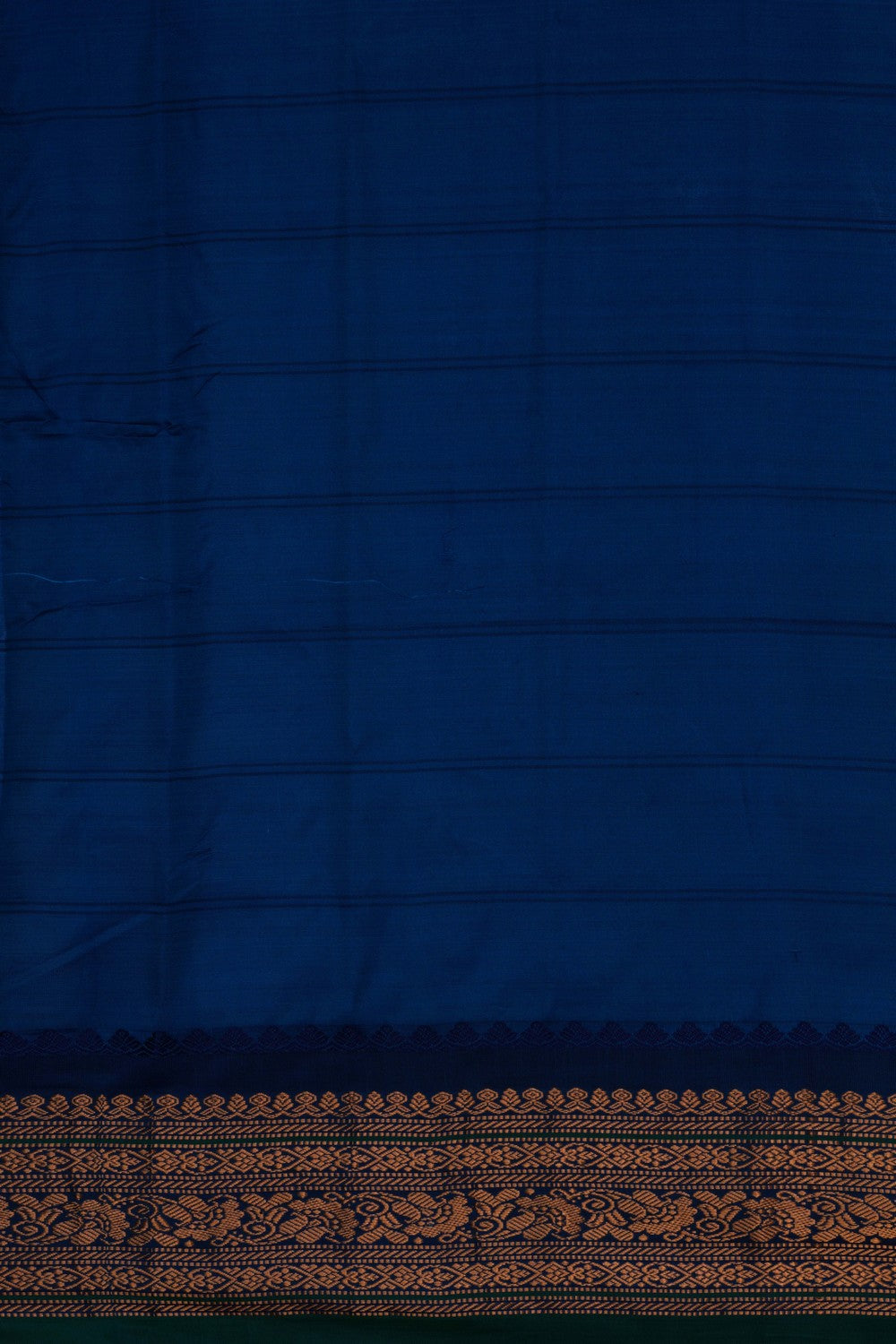 Image of Gadwal Cotton Silk Blue Saree